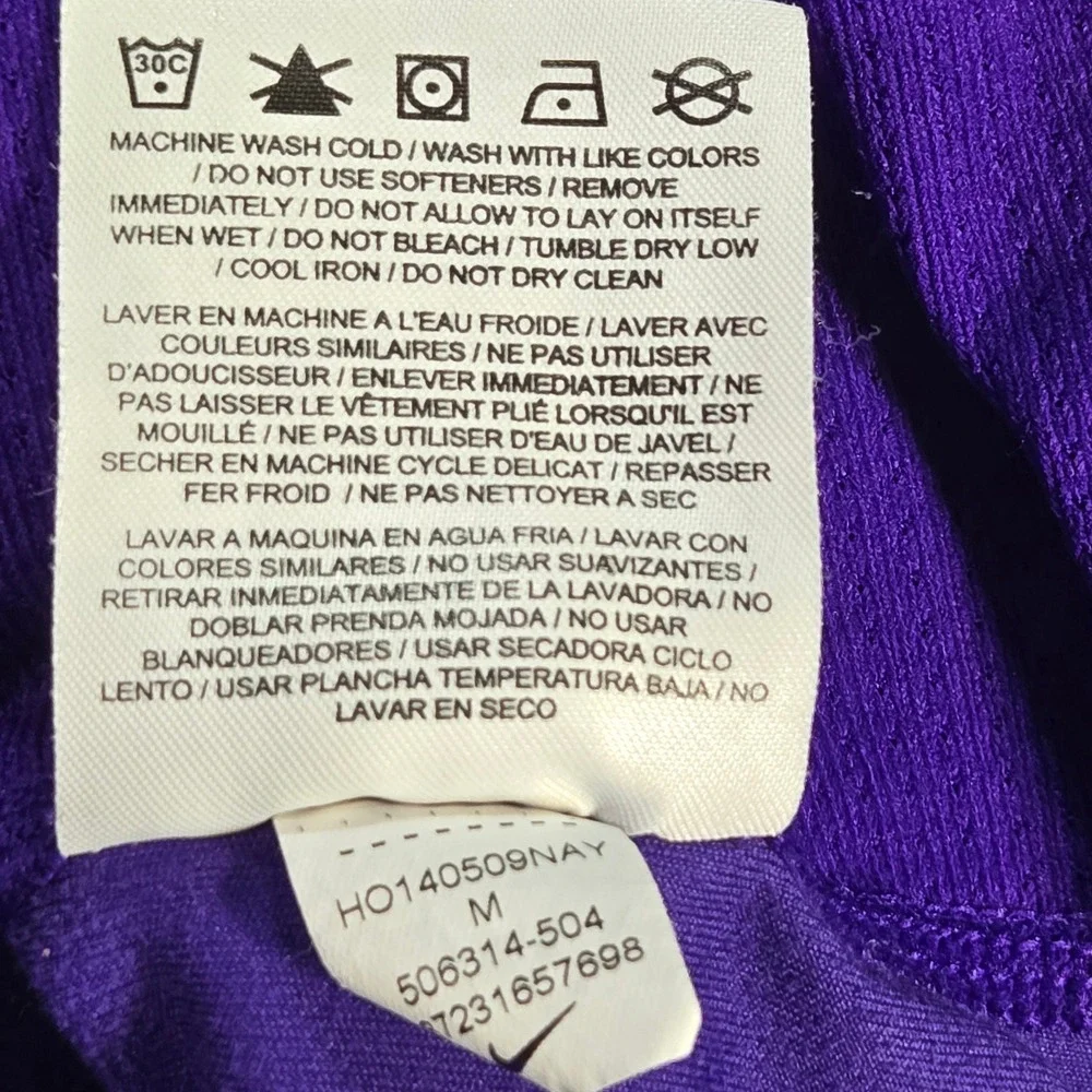 Nike Dri-FIT Womens Purple Short Sleeve Running Training Shirt‎ Med Gym *flaw